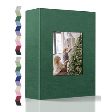 Imagem de popotop Álbum De Fotos 4X6 - 100 Álbuns Com Bolsos Verticais, Capa Linho Para Família, Casamento, Aniversário, Férias Bebê