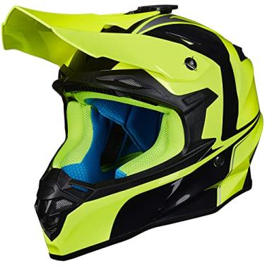 Imagem de ILM Capacete infantil para motocross Dirt Bike com forro supermacio, suporte para câmera para quadriciclos, motocicletas, esportes duplos DOT (amarelo preto, P)