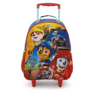 Imagem de Mochila Rodas 16" Patrulha Canina Turma Escolar Meninos, Azul