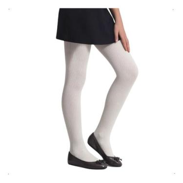 Imagem de Meia Calça Selene Classica Fio 70 Grossa Infantil 9500, P, Branco
