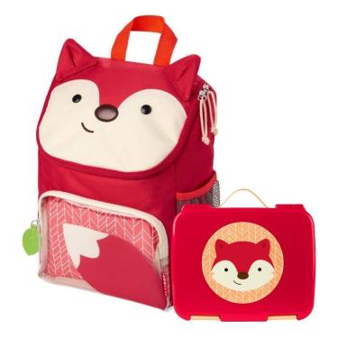 Imagem de Kit Bento Box Spark Style e Mochila Escolar Zoo Raposa - Skip Hop