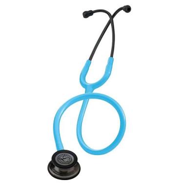 Imagem de Estetoscópio Littmann Classic III - Turquesa com Preto Mate e Conector
