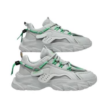 Imagem de Tênis Casual Masculino Respirável com Sola Grossa - Ideal para Corrida