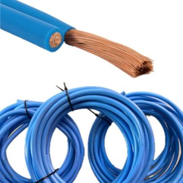 Imagem de Cabo Elétrico Flexível 10mm azul 5metros 750V – Para Chuveiro, Padrão e Instalações Fortes