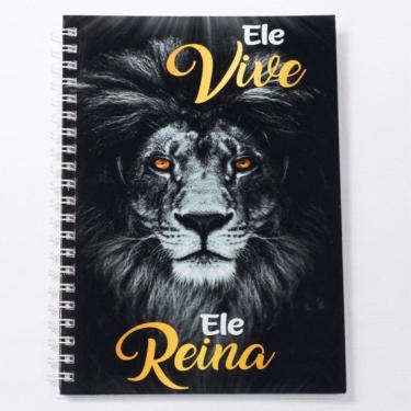 Imagem de Caderno Leão Ele Vive Universitário Capa Dura 1mt 100 Folhas