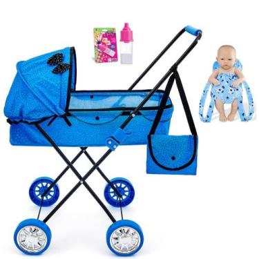 Imagem de Carrinho de Boneca Veneza 79 CM ALT Bebe Reborn Milan Luxo  - SAG TOYS