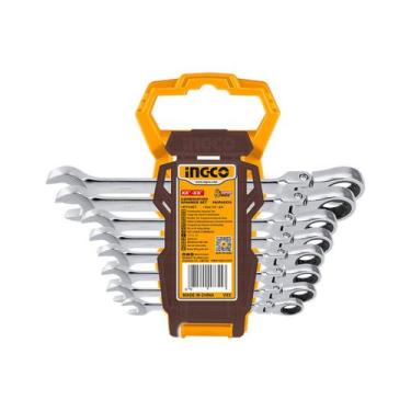 Imagem de Jogo de Chaves Combinadas Com Catraca Flexíveis INGCO