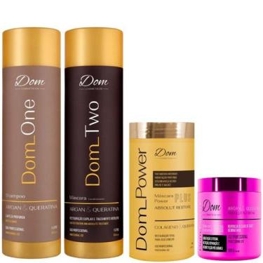 Imagem de Progressiva Dom Cosméticos One Two Professional 2 Mascaras - Dom Cosme