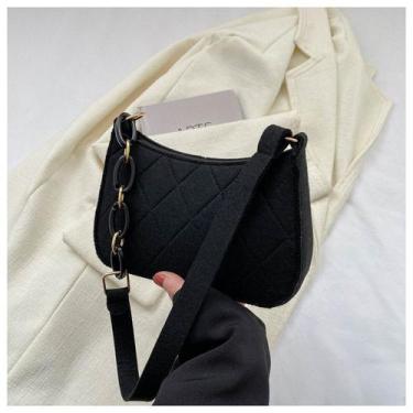 Imagem de Bolsa Feminina Pequena Baguete de Ombro Corrente Meia Lua - JUMP COMER