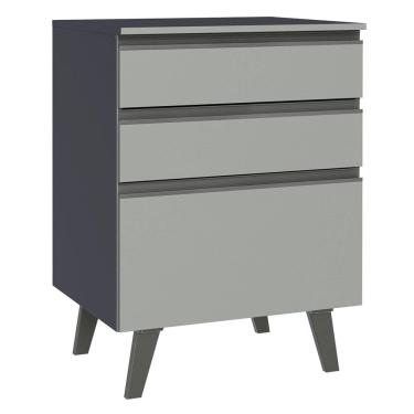 Imagem de Balcão  Cozinha 60 cm 3 Gavetas Com Pés  Nice Madesa