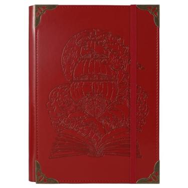 Imagem de TIEFOSSI A5 Pasta de 6 anéis para mulheres e homens, diário de couro PU com tampa dura, diário vintage de Ship, caderno retificado para a escola, agenda, viagens, trabalho, organizador