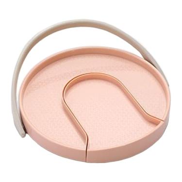 Imagem de YWJLQH Suporte para Especiarias Giratório 360 Graus Leve com Plataforma Giratória para Organizar Condimentos Adequado para Buffet de Cozinha, Rosa, Tamanho real