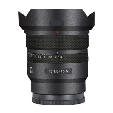 Imagem de Adesivo de lente de câmera antiarranhões para Sony FE 16 mm F1.8 G Capa protetora de película protetora 16 F 1,8 (cinza escuro)