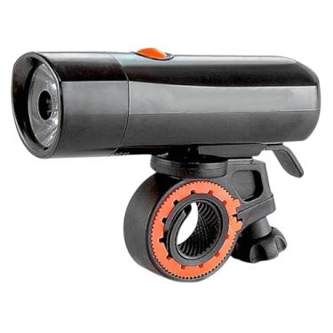 Imagem de Lanterna Farol para Bicicleta com Luz de Segurança LED 3 Modos em ABS e Alumínio 10x4 cm