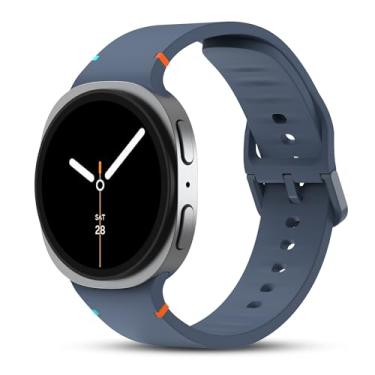 Imagem de Pulseira esportiva de substituição de silicone macio compatível com Samsung Galaxy Watch 8 de 40 mm e 44 mm/Galaxy Watch 8 Classic de 46 mm e mulheres