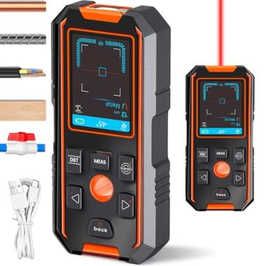Imagem de NOYAFA Nf-518S Scanner de Parede Sensor de Pinos 3 em 1 Detector de Pinos Detector de Feixe Telêmetro A Laser Medidor de Nível Digital Fita Métrica para Metal, Madeira, Vigas, Cabo Ca Recarregável, Av