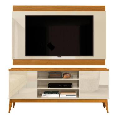 Imagem de Rack Bancada Titan Com Painel Legacy New Para Até 60 Polegadas 1,60m Off White / Madeirado Edn Off White / Madeirado