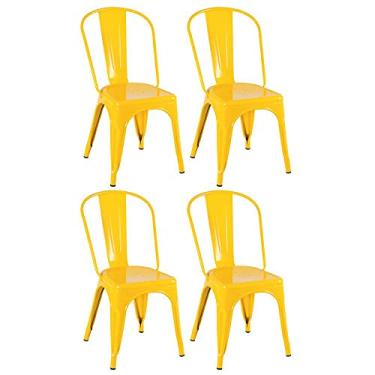 Imagem de Loft7 Home Decor, Kit 4 Cadeiras Iron Tolix - Amarelo