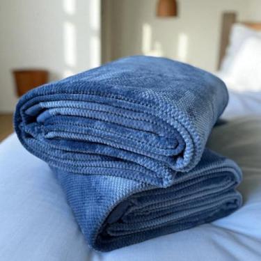 Imagem de Manta Cobertor Queen Karsten Microfibra Premium Ultra Macia - Cor Azul