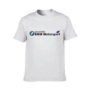Imagem de Camiseta Unissex De Algodão BMW Verão Clássico Logotipo Estampado Moda