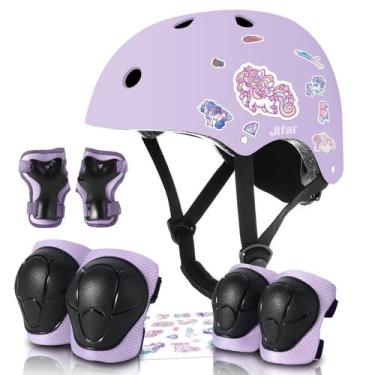 Imagem de Capacete de bicicleta infantil JIFAR Color Gradient com almofadas de 3
