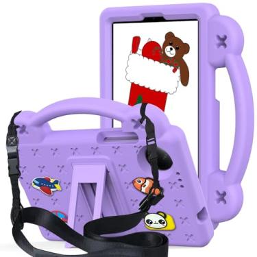 Imagem de AKABEILA Capa de tablet compatível com Doogee U11/U11 Pro 2025 27.9 cm/Tab G6/Tab G6+ 27.9 cm/Infinix Xpad 20 5,143.5 cm/Umidigi G7 Tab Pro 2024 11 polegadas, alça de ombro e alça de suporte roxo