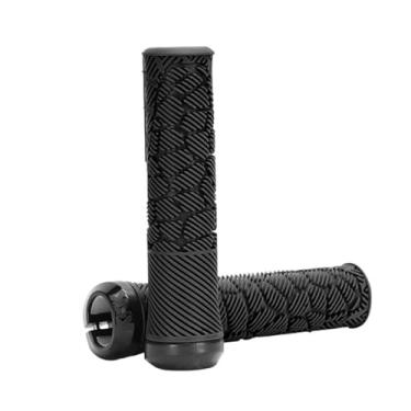 Imagem de TARSHYRY Grips de Guidão de Bicicleta, Trava única Em Barra de Bicicleta Caixa de 22,2 Mm, para Montanha, Bicicleta Dobrável, Aderência à Mão Sem Borracha (Preto)