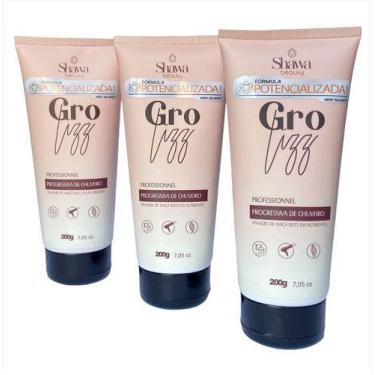 Imagem de 3 Progressivas De Chuveiro Gro Lizz Sem Formol Profissional 600g - New