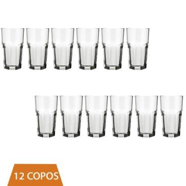 Imagem de Conjunto 12 Copo Bristol Transparente 340ml Vidro Drinks - NADIR FIGUE