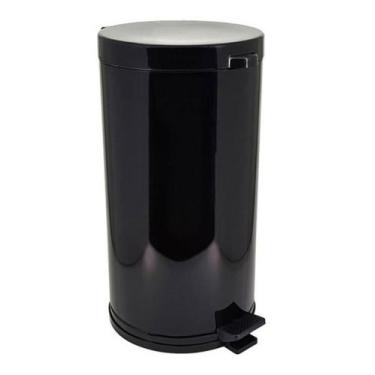 Imagem de Lixeira Multiuso Com Pedal Cozinha 15L Preta Com Recip. Interno Plásti