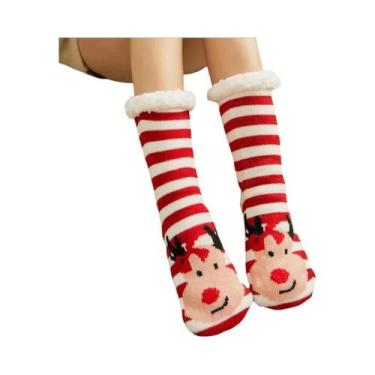 Imagem de Casaco de Pelúcia Feminino para Inverno - Pinguim, Veado, Urso - Quent