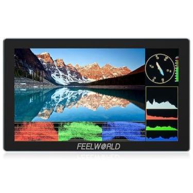 Imagem de FEELWORLD P6X 5,5 polegadas 1920x1080 Pixels Alumínio DSLR Camera Field Monitor Touch Screen 4K HDMI 1000cd/m² Suporte 3D LUT Log to Rec.709
