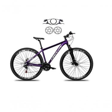 Imagem de Bicicleta Aro 29 Absolute Nero 5 Alumínio 21v Freio A Disco Hidráulico Garfo Suspensão - Roxo Tam.13.8