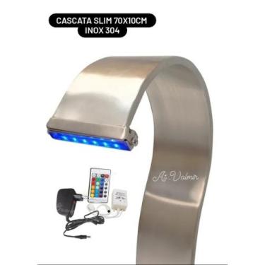 Imagem de Cascata Piscina Slim Com Led 70x10cm - v-inox