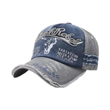 Imagem de Boné De Beisebol Vintage Unissex Em Algodão Lavado Com Bordado De Letr