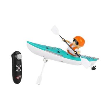Imagem de Barco RC LED Colorido 2.4G RTR Controle Remoto Remo 360 Graus Modos Du