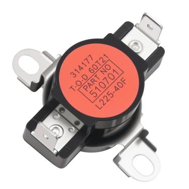 Imagem de D510701 Termostato de tampa de secadora para Speed Queen, Alliance, Amana e outras marcas de secadoras, termostato de peças de lavadora, 1 peça