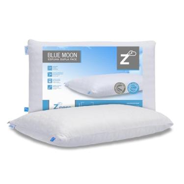 Imagem de Travesseiro Nasa D50 Z Pass Sleep Blue Moon 2 confortos: Lado A com Gomos massageadores e Lado B: face lisa viscoelástica com tratamento natural Anti-bac