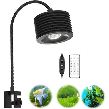 Imagem de Lominie Luz de aquário de espectro completo de 16 W, controle remoto de 4 canais, pescoço de ganso ajustável, luz superbrilhante para aquário de água doce nano plantado