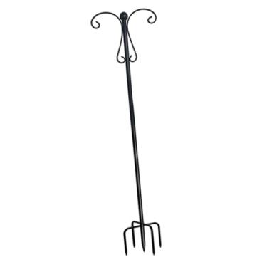 Imagem de Baoblaze Gancho de pastor duplo para exibição de jardim, elegante alimentador de pássaros multiuso, suporte para pendurar em jardim para cestas de plantas e, 274 Cm