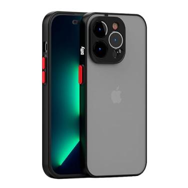 Imagem de Capinha para iPhone 13 Pro Max - Fina, Fosca, Resistente e com Proteção de Câmera e Bordas Reforçadas Anti Impacto Leve Bumper - Diffy (iPhone 13 Pro Max, Preto)