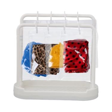 Imagem de Cabideiro para Roupa Bonecas com 20 Sacos, Desmontável Plástico Cabide Design de Ganso com 20 Ganchos Acessórios de Ganso Desktop para Bonecas 17,78cm