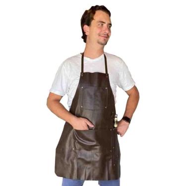 Imagem de Avental Especial Em Couro Claro Churrasco - Feito No Brasil