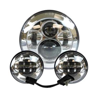 Imagem de Farol LED De 7 Polegadas E Luz De Neblina De 4,5 Polegadas Para Harley