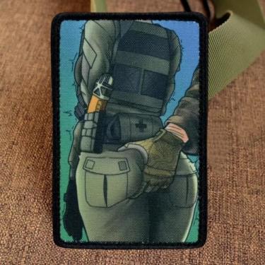 Imagem de Uprising Anime Girl Funny Moral Patch - Remendo tático Waifu Girls para equipamento militar, mochilas, bonés de beisebol de operador, porta-placas e coletes - adesivos de moral