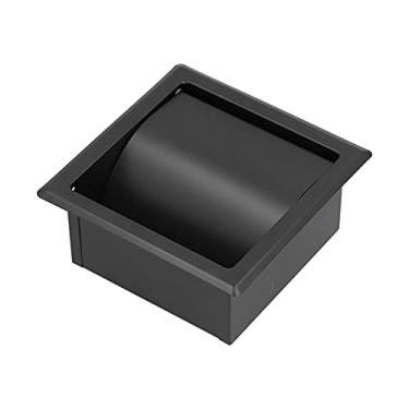 Imagem de Asixxsix Suporte de Papel Higiênico Embutido, 304 Porte de Laminação de Tecido Montado Em Aço Inoxidável Com Linhas Suaves para Hotel de Banheiro, Preto Fosco