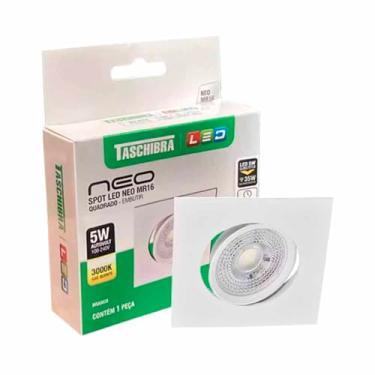 Imagem de Spot Led Neo Embutir Quadrado 5W Luz Quente 3000k Taschibra