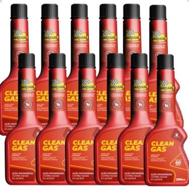 Imagem de Kit 12 Aditivo Bardahl Clean Gas Combustível Gasolina 200ml, Frasco ve