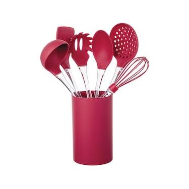 Imagem de Conjunto de Gadgets Euro com 7 Peças Silicone - Vermelho