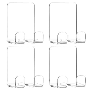 Imagem de YBEATY 4 peças de ganchos para barbear, suporte de lâmina adesivo, montagem na parede, ganchos de barbear, à prova d'água, suportes de barbeadores, ganchos de parede de chuveiro resistentes para